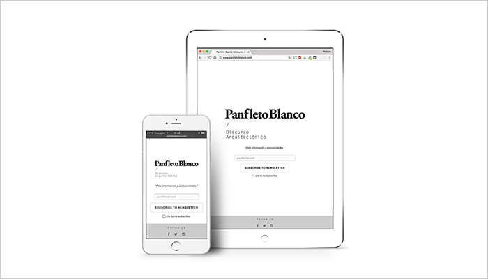 Panfleto Blanco landing page