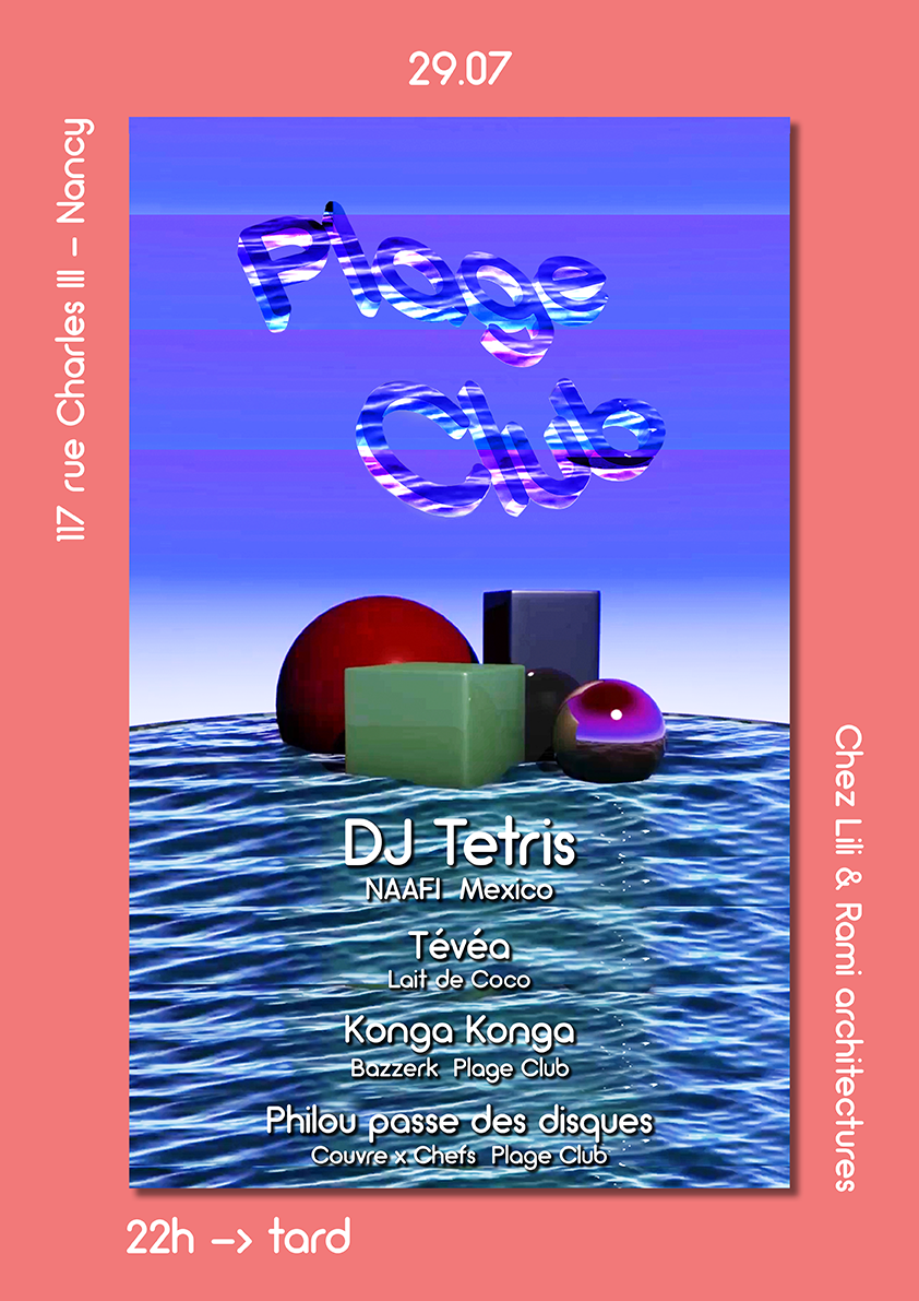 affiche Plage Club x DJ Tetris